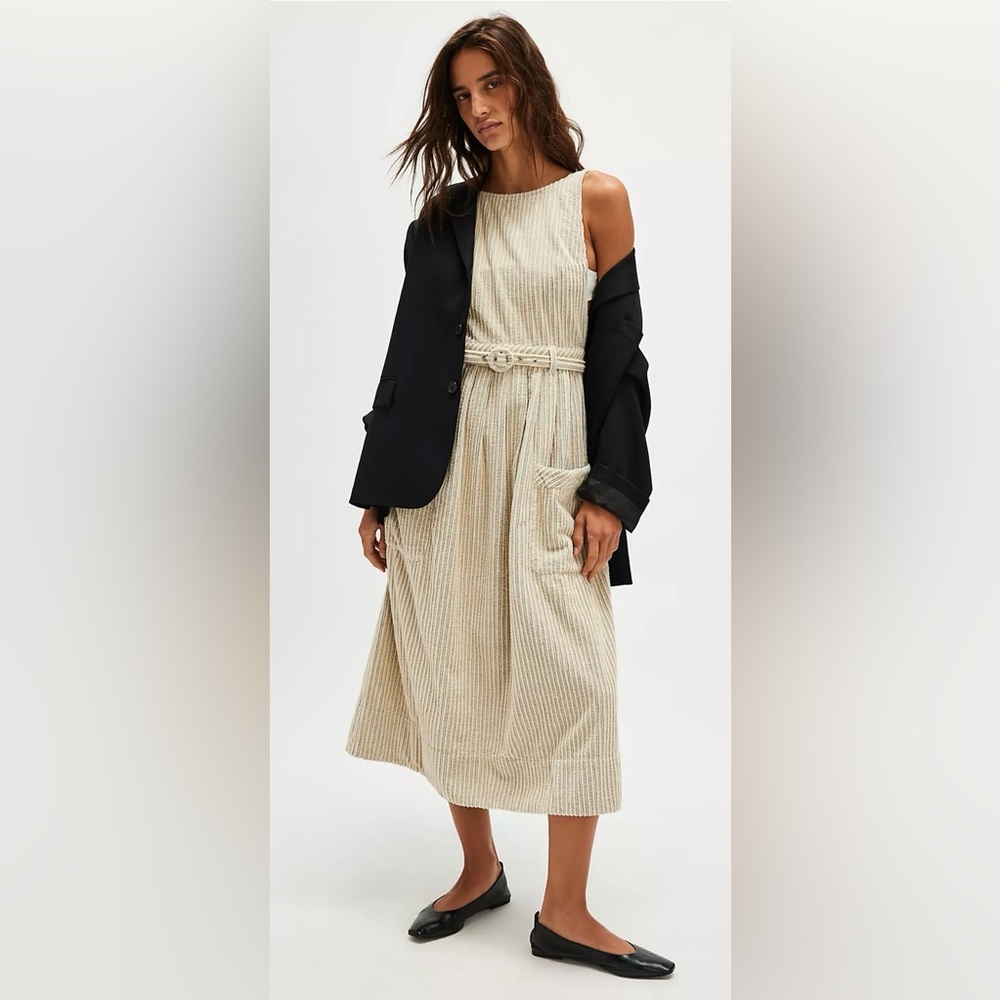 NWOT Free People The Other Side Corduroy Midi Dress